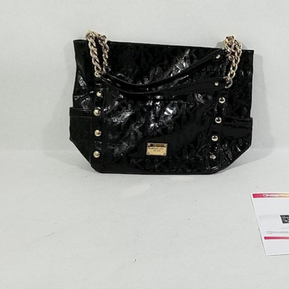 Authentic Michael Kors Black Gold Chain Tote